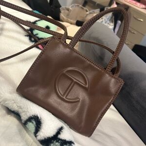Brown small telfar tote